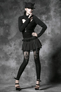 Thumbnail for Gothic Romance Lace-Up Leggings