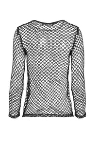 Late for My Funeral Fishnet Top