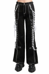 Thumbnail for Lolita Dark Street Pants [Black/White]