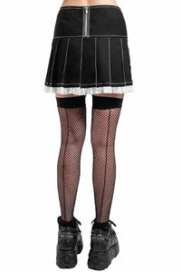 Thumbnail for Lolita Pleated Skirt [Black/White]
