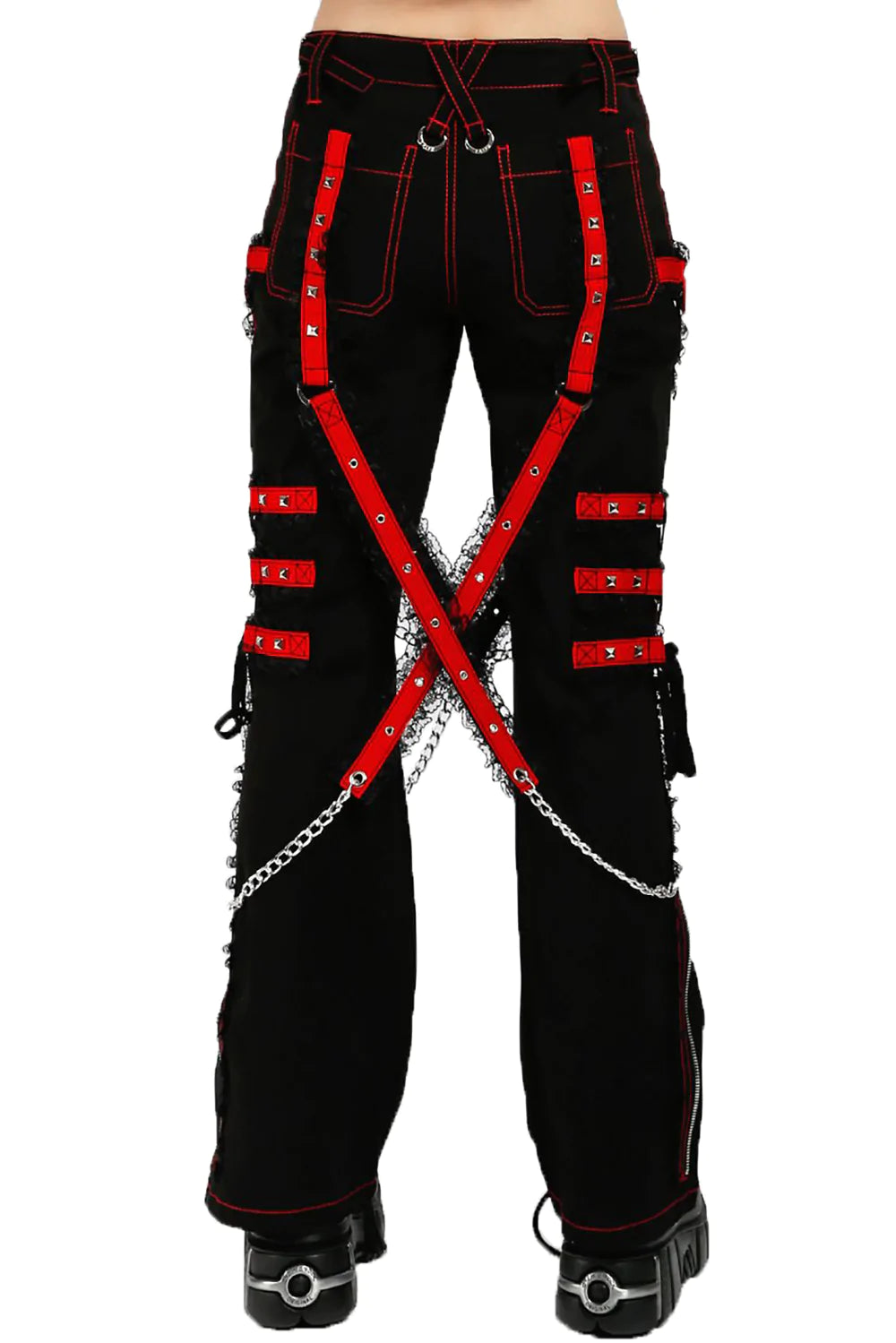 Tripp Midnight Dark Street Chain Pants [Black/Red]