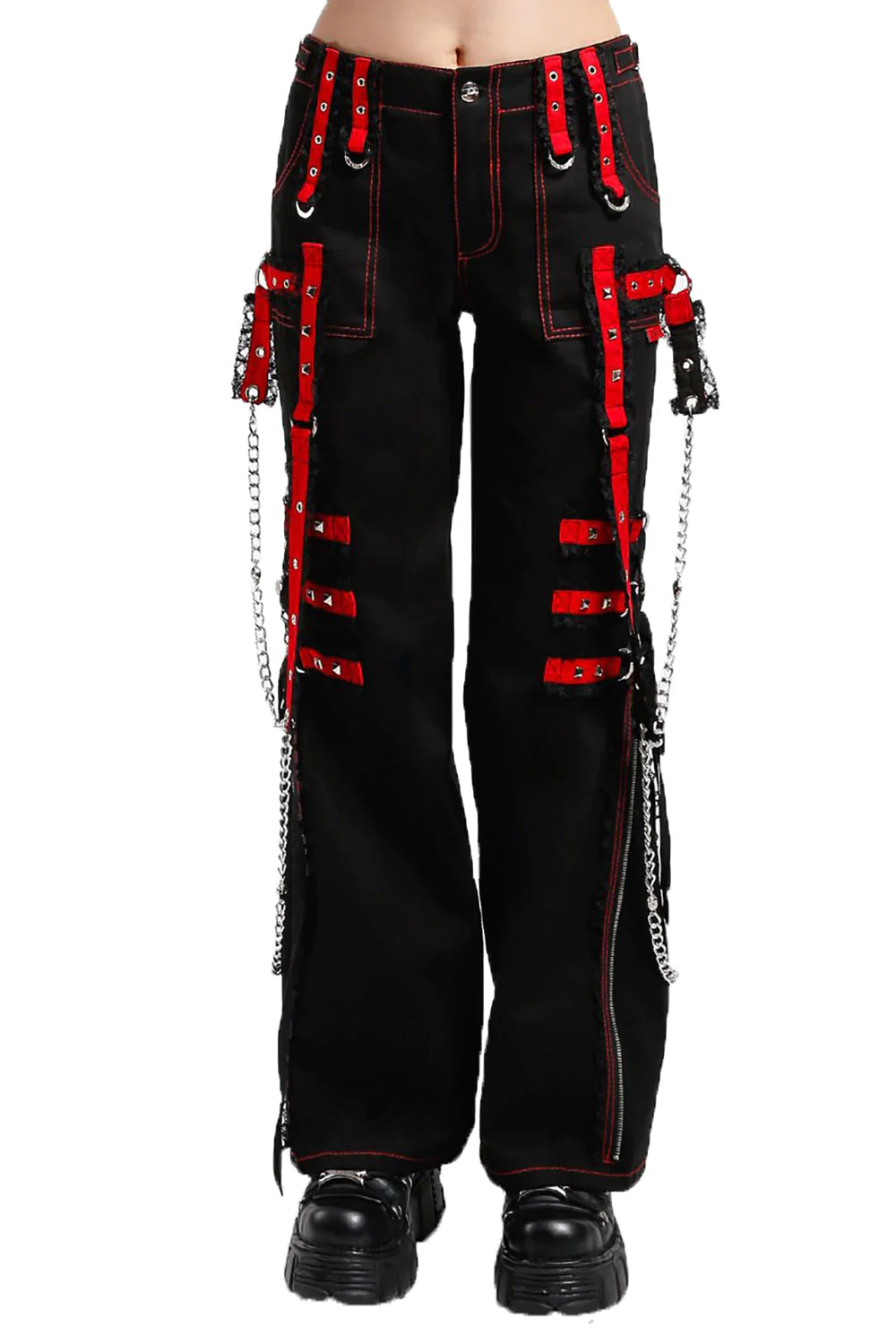 Tripp Midnight Dark Street Chain Pants [Black/Red]