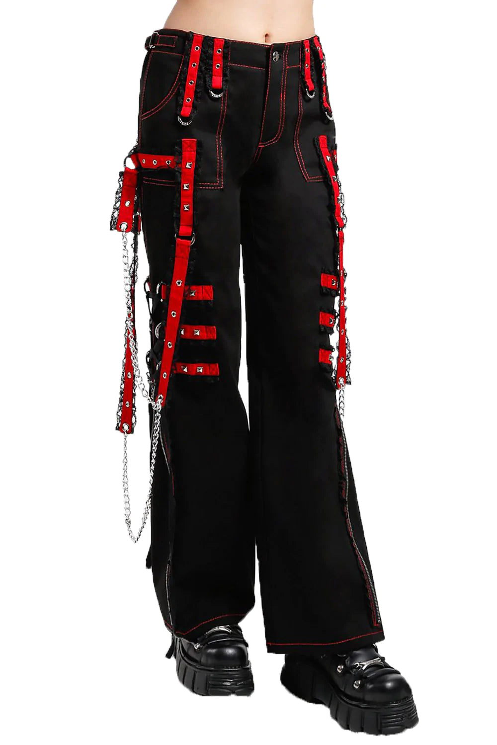 Tripp Midnight Dark Street Chain Pants [Black/Red]