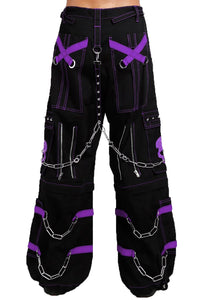 Tripp NYC Skull Bondage Pants [Black/Purple]