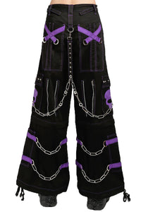 Tripp NYC Skull Bondage Pants [Black/Purple]