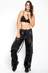 Tripp NYC Step Chain Pants [Black/White]