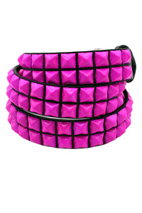 Punk Drunk Love Pyramid Stud Belt [Hot Pink]