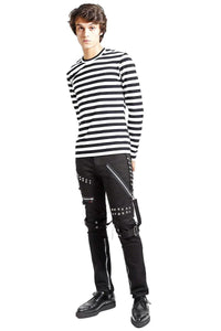 Tripp Studded Bondage Pants [Black]