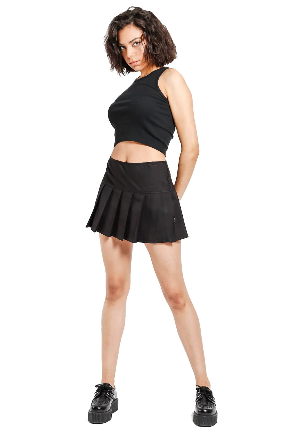 Tripp Black Pleated Skirt