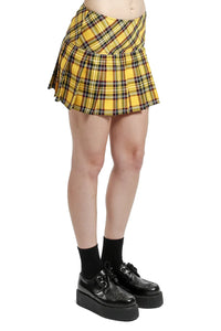 Thumbnail for Tripp NYC Pleated Skirt [Yellow Plaid]