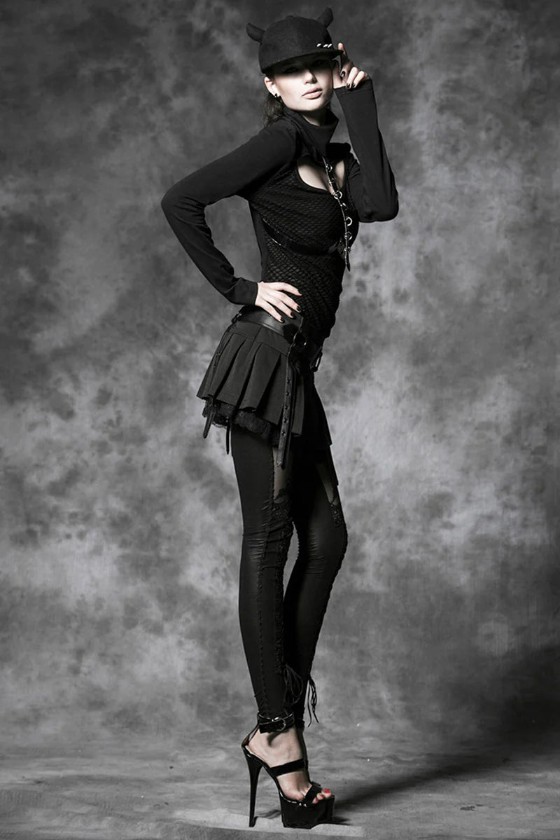 Gothic Romance Lace-Up Leggings