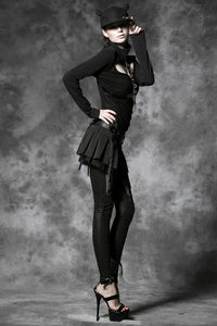 Thumbnail for Gothic Romance Lace-Up Leggings