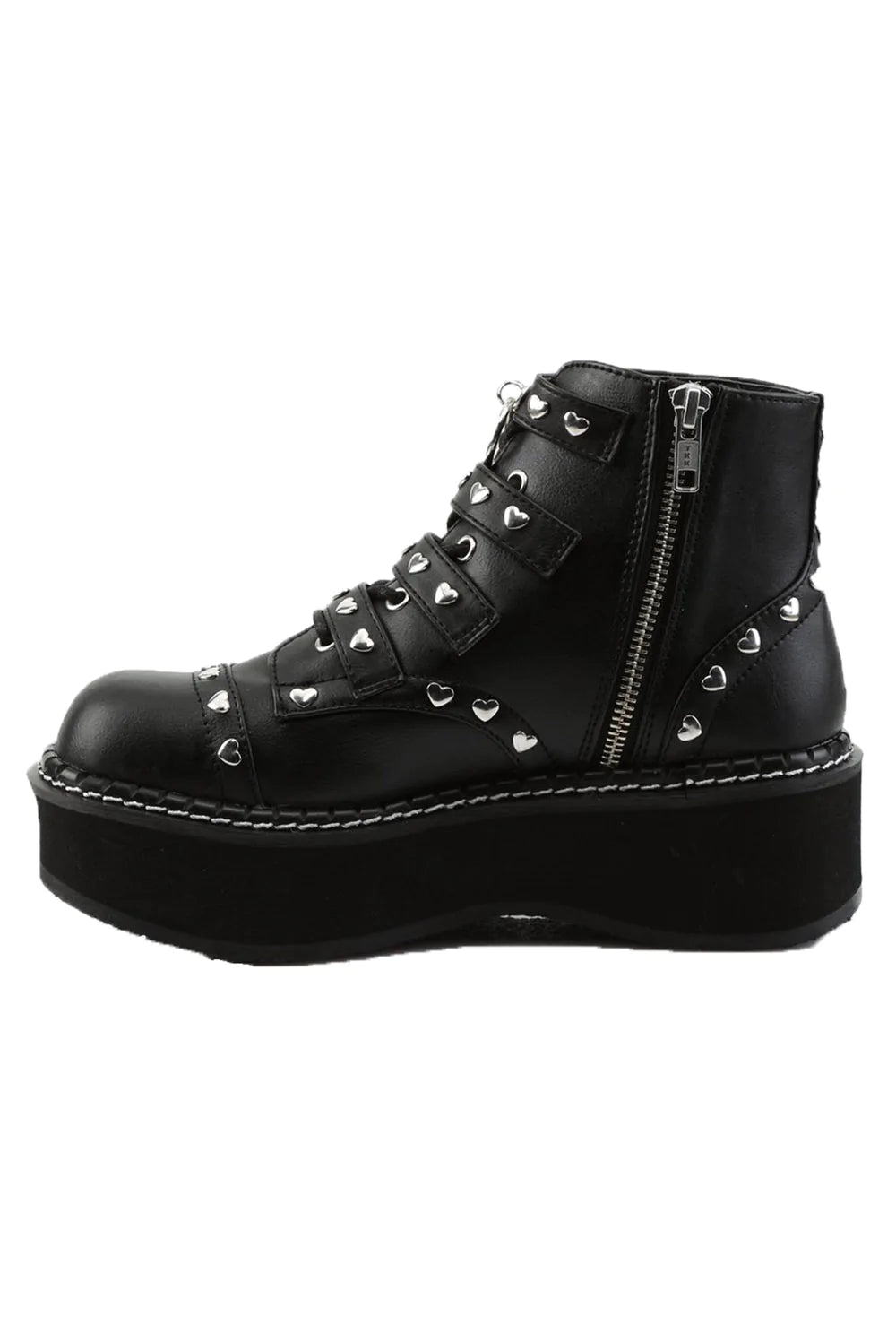 Heathen Heart Boots EMILY-315 [Black Vegan Leather]