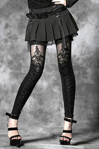 Thumbnail for Gothic Romance Lace-Up Leggings