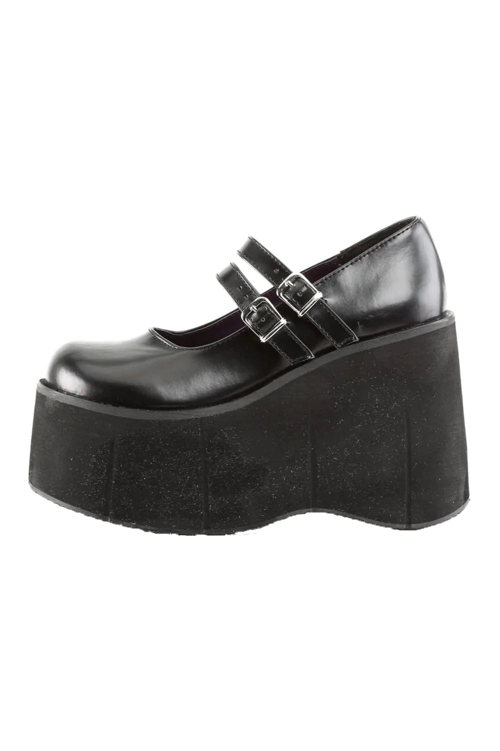 Killer KERA-08 Platform Mary Janes [Black Vegan Leather]