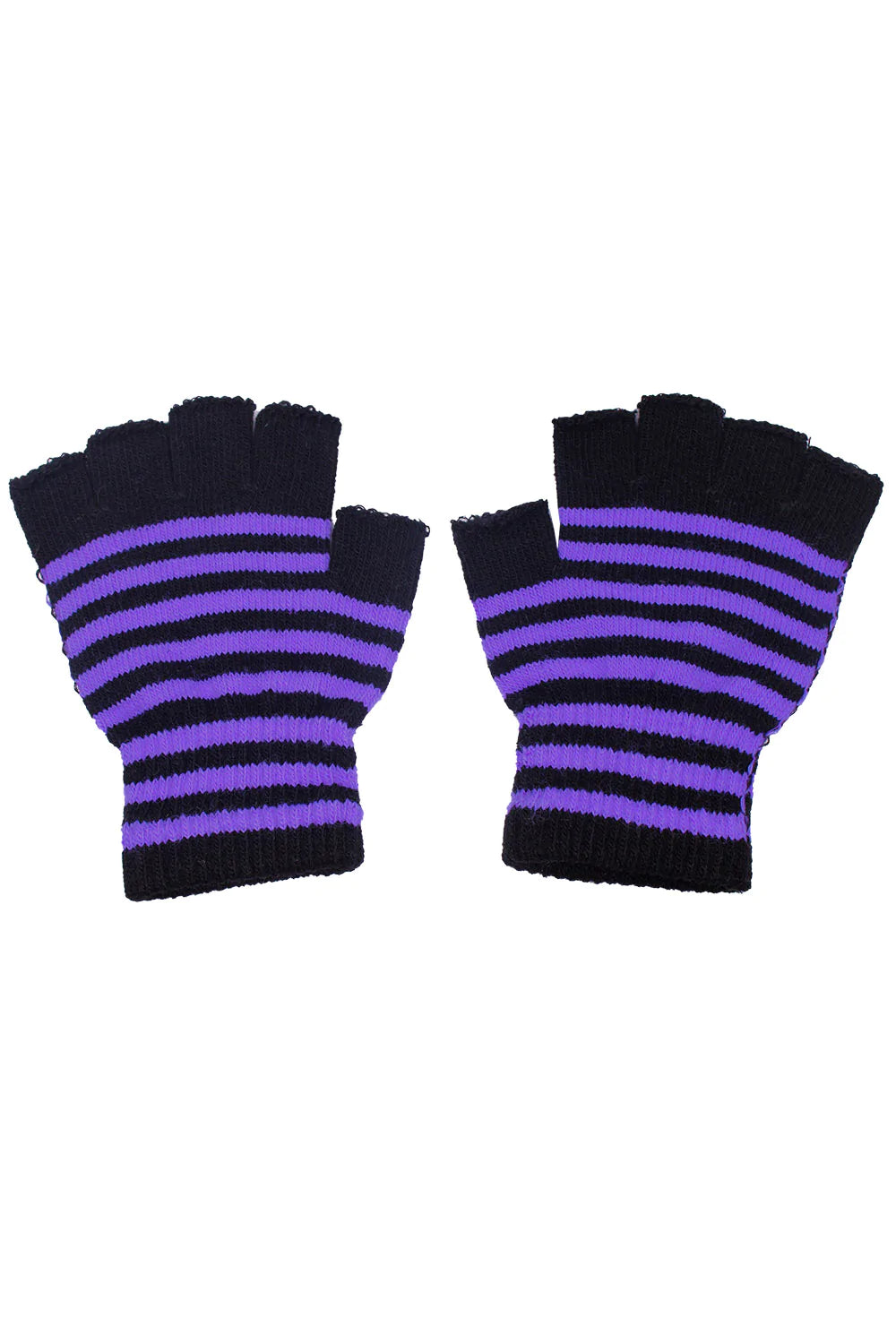 Striped Fingerless Gloves [Multiple Colors Available]