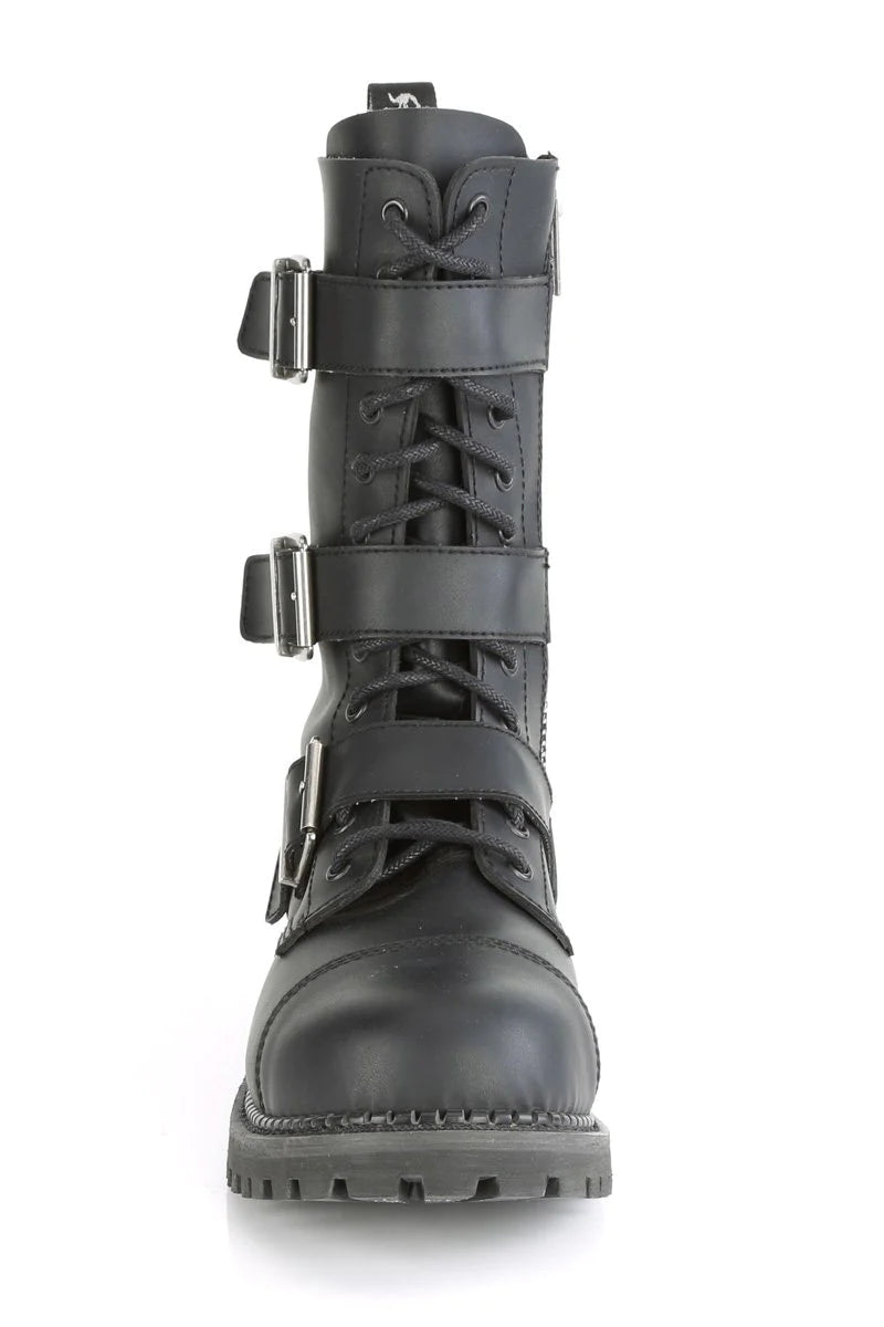 Lead the RIOT-12 Boots [Black Vegan Leather]