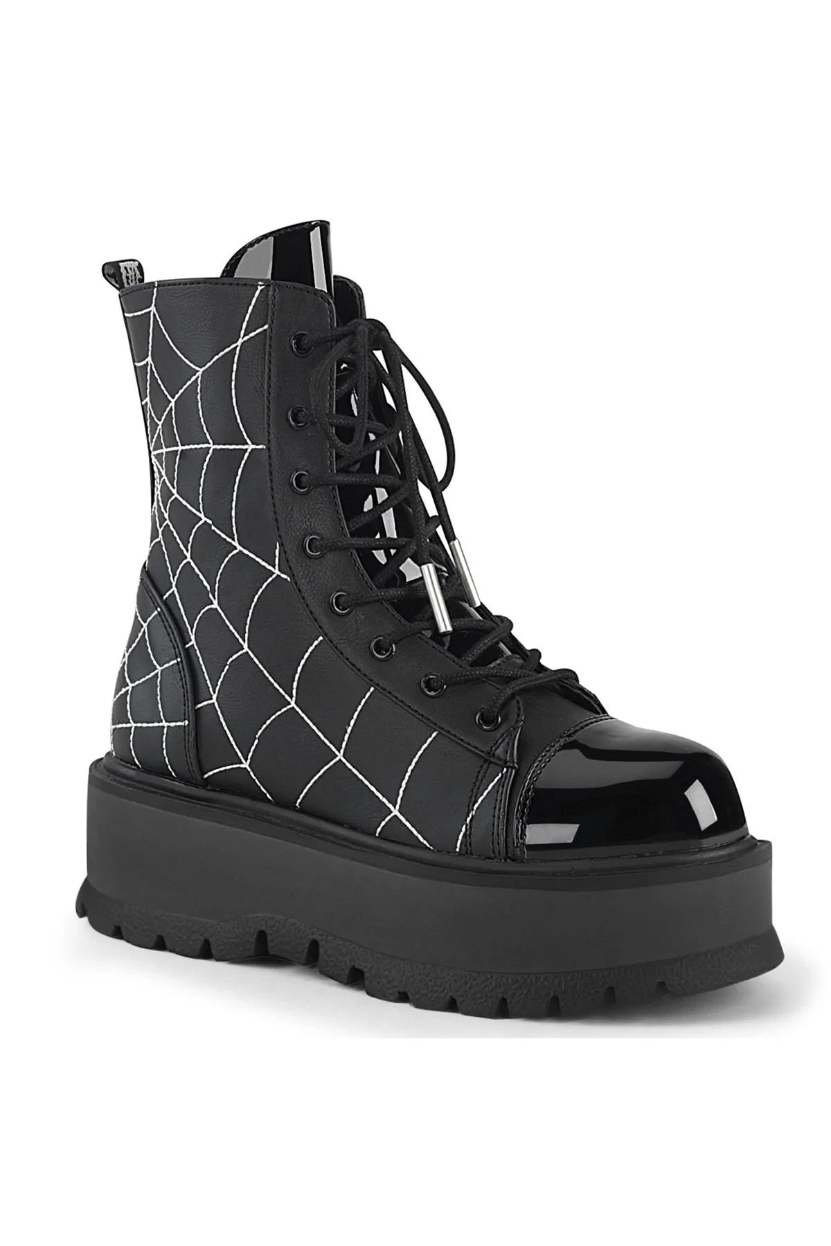 Spiderweb SLACKER-88 Boots [Black Vegan Leather]